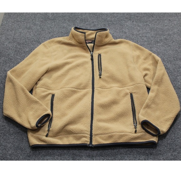 Free Country Other - Free Country Mens Camel Fleece Full Zip Jacket 520-MOF2813S Large L/G‎ 42-44